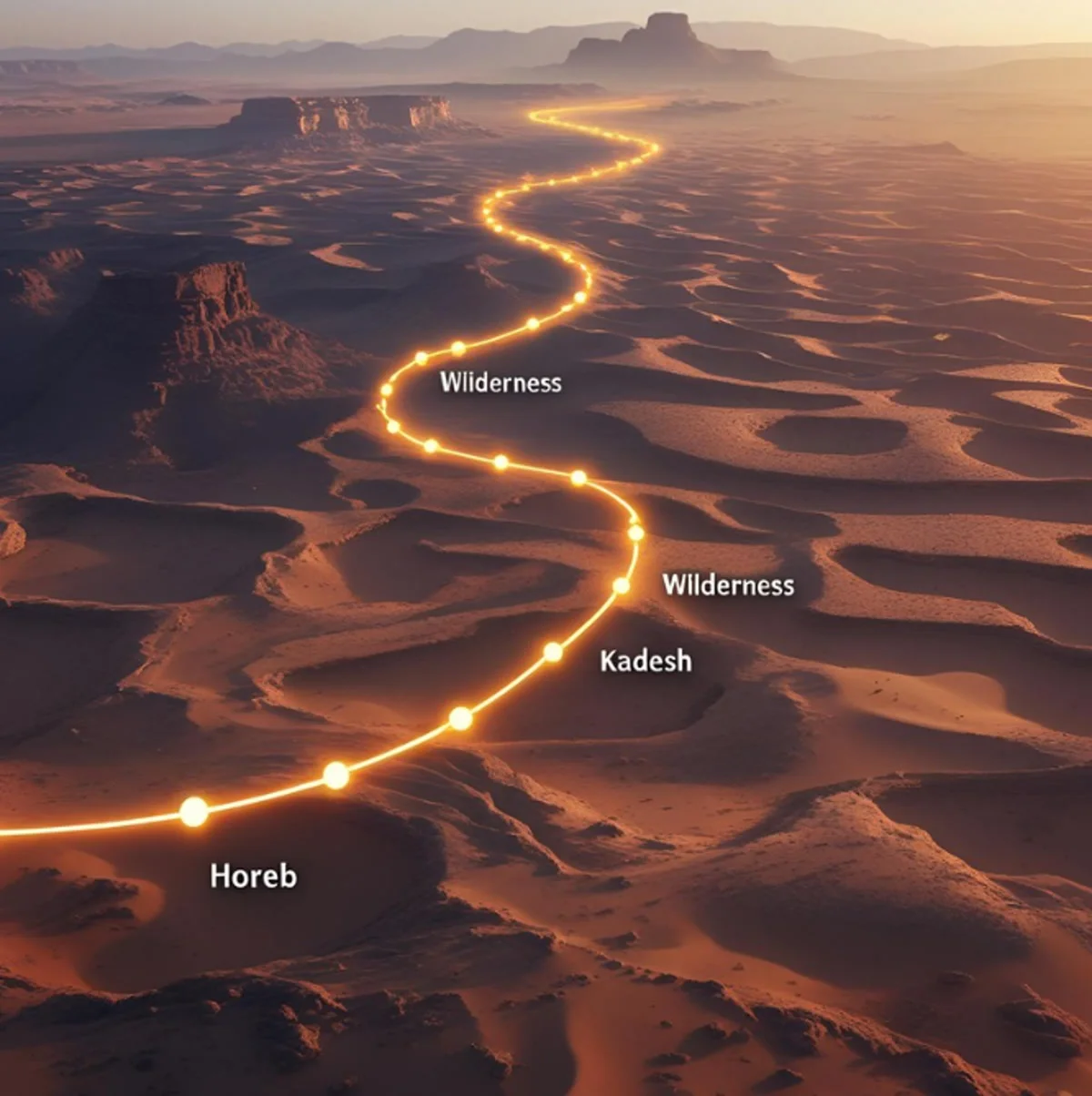 המסע במדבר כרשימה מקושרת - האומנם?